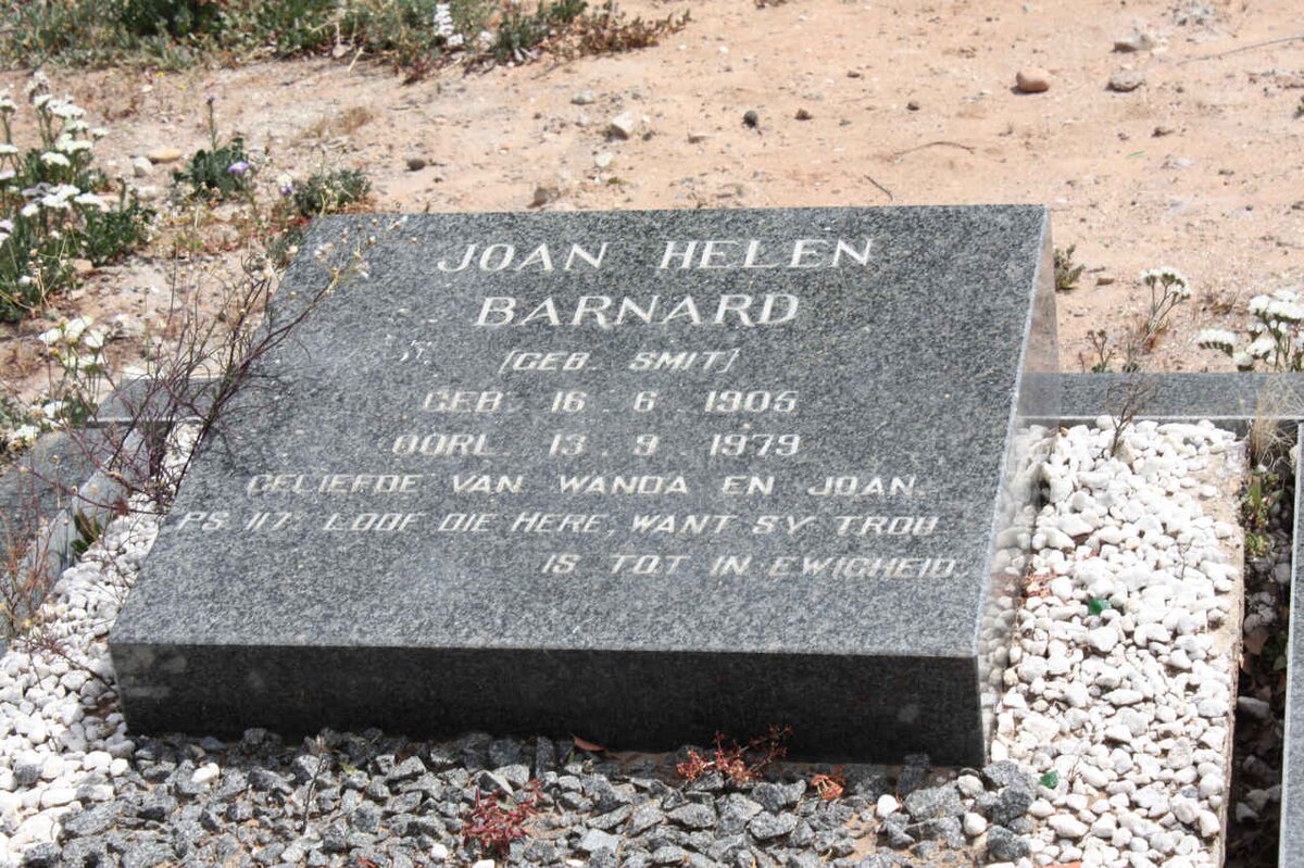 BARNARD Joan Helen nee SMIT 1905-1979