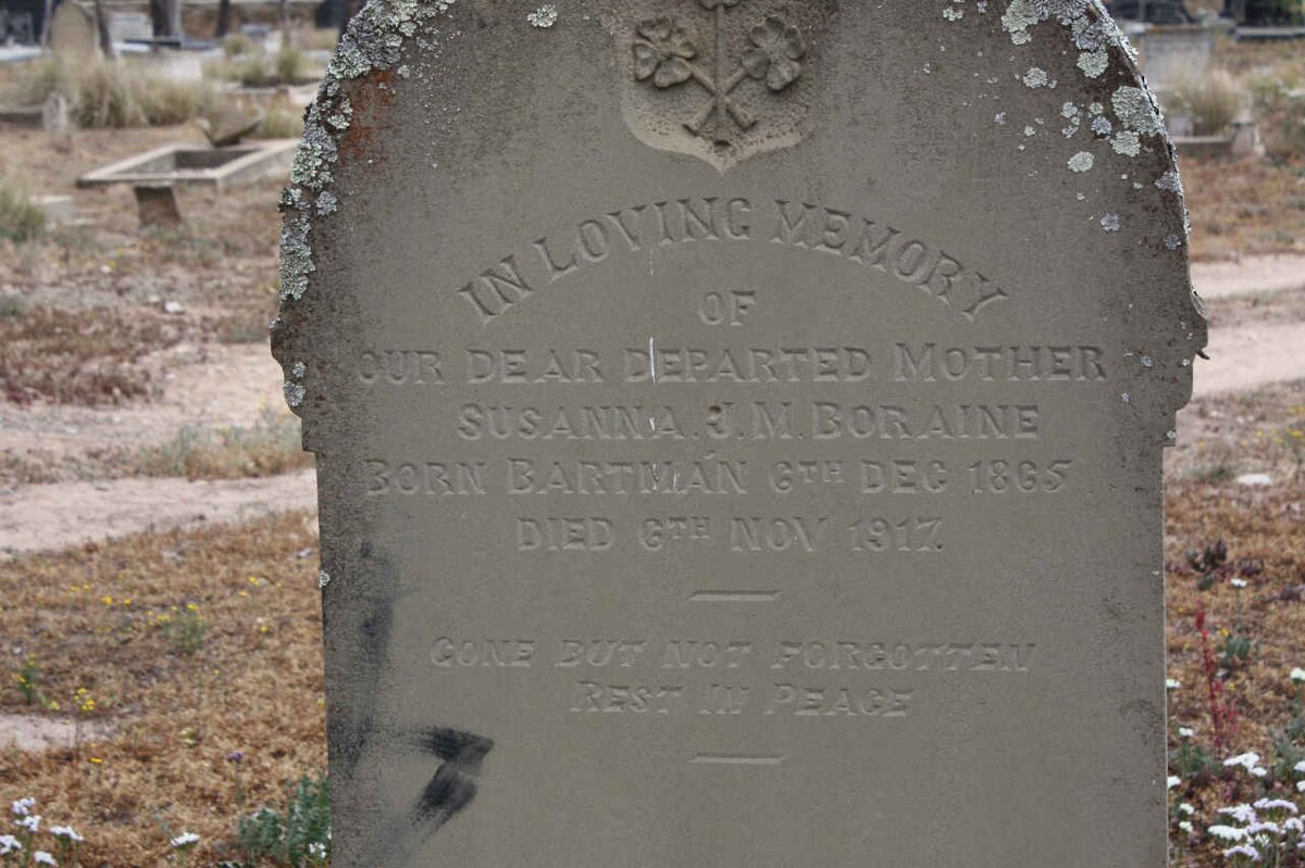 BORAINE Susanna J.M. nee BARTMAN 1865-1917