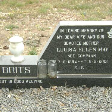 BRITS Rudolf Johannes 1895-1987 &amp; Louisa Ellen May COMPAAN 1894-1983 ::RAUTENBACH Dorothy L. 1919-2001