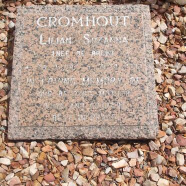 CROMHOUT Lilian Suzanna nee DE BRUIN 1917-2000