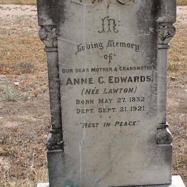 EDWARDS Annie C. nee LAWTON 1832-1921