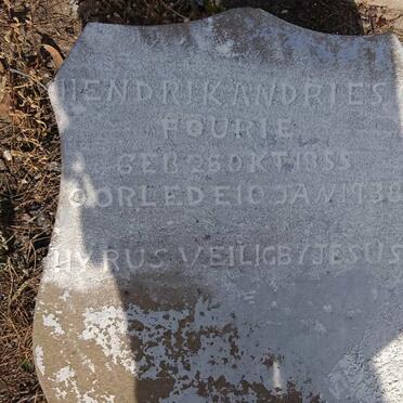 FOURIE Hendrik Andries 1855-1938