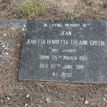 GREEN Jeanetta Henrietta Erlank nee JACOBS 1915-1981