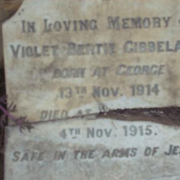 GIBBELAAR Violet Bertie 1914-1915