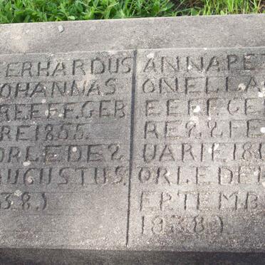 GREEFF Gerhardus Johannas  1855-1938 &amp; Anna Petronella 1861-1938