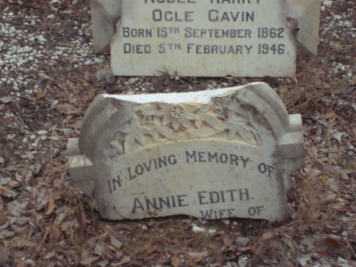 GAVIN Noble Harry Ogle 1862-1946 &amp; Annie Edith 1870-1941