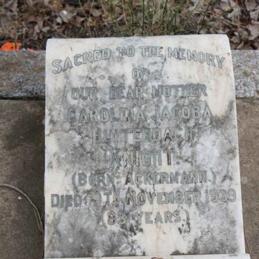 KNIGHT Carolina Jacoba Buitendagh nee ACKERMANN -1939