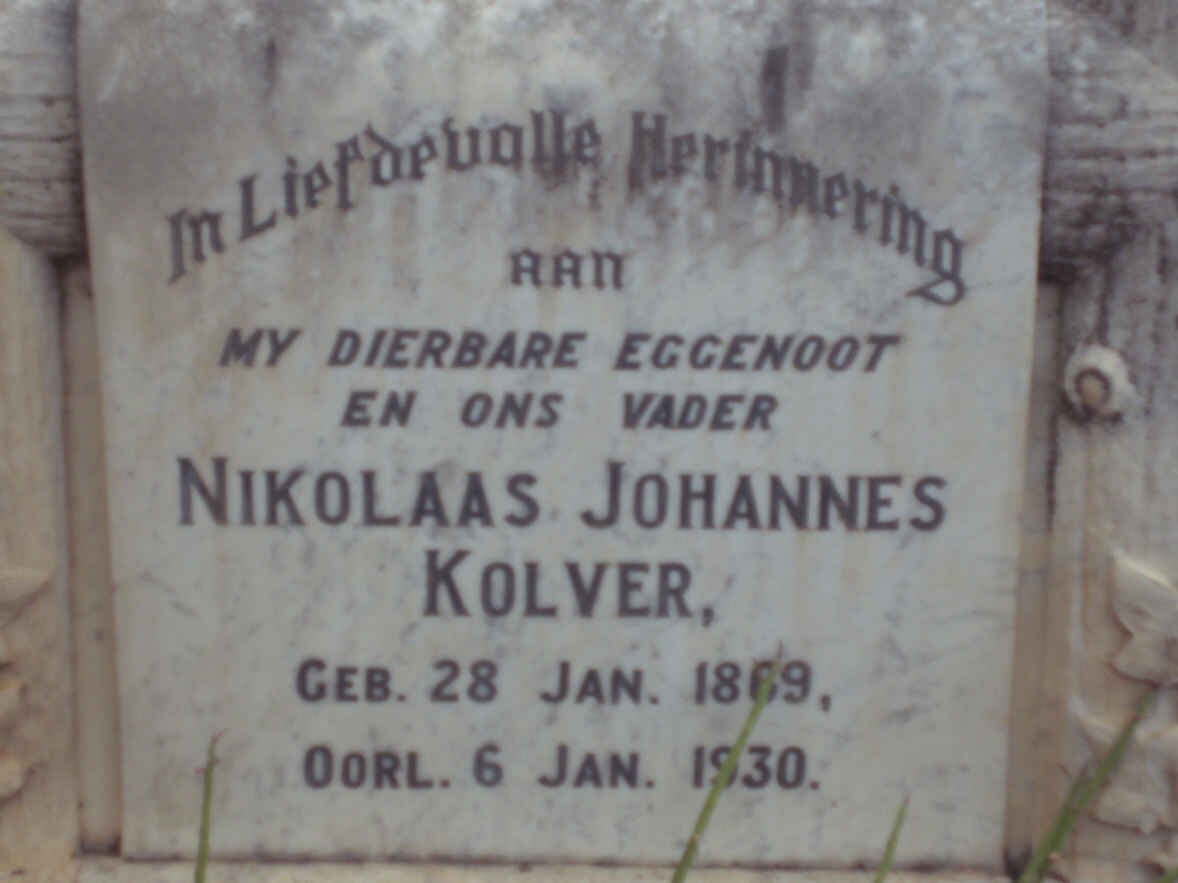 KOLVER Nikolaas Johannes 1869-1930