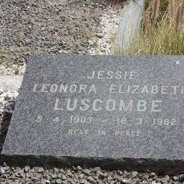 LUSCOMBE Jessie Leonora Elizabeth 1903-1982
