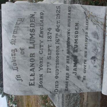 LUMSDEN Eleanor 1874-1925