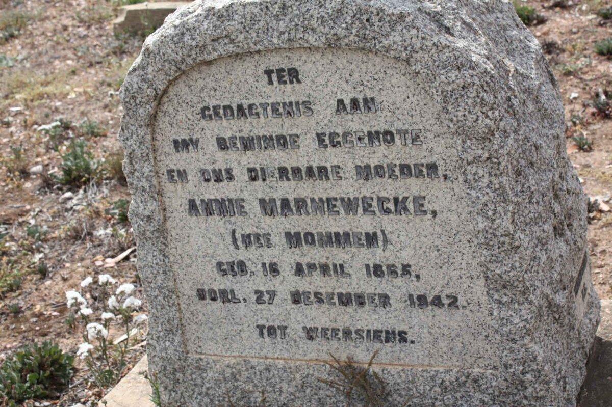 MARNEWECKE Annie nee MOMMEN 1865-1942