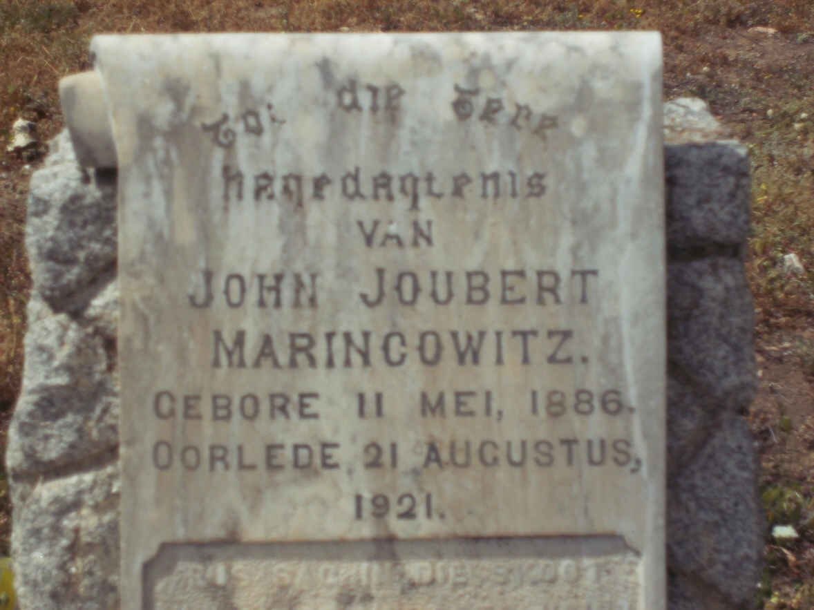 MARINKOWITZ John Joubert 1886-1921