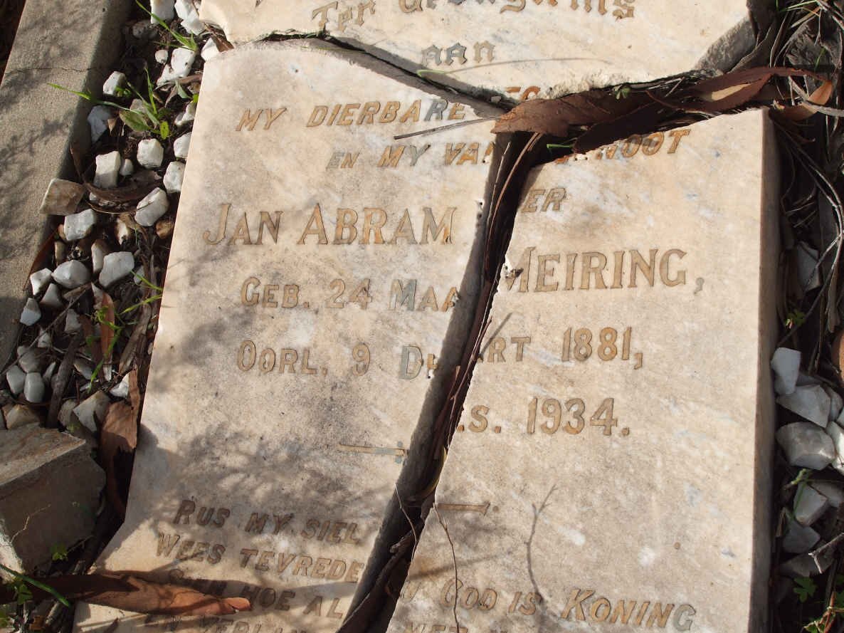 MEIRING Jan Abram 1881-1934