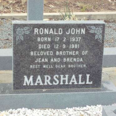 MARSHALL Ronald John 1937-1981