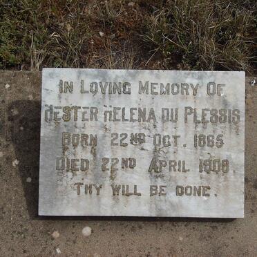 PLESSIS Hester Helena, du 1865-1908