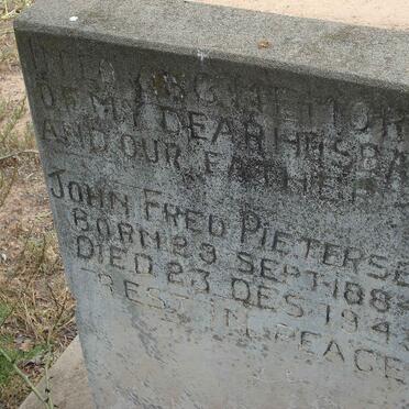 PIETERSEN John Fred 1884-1948