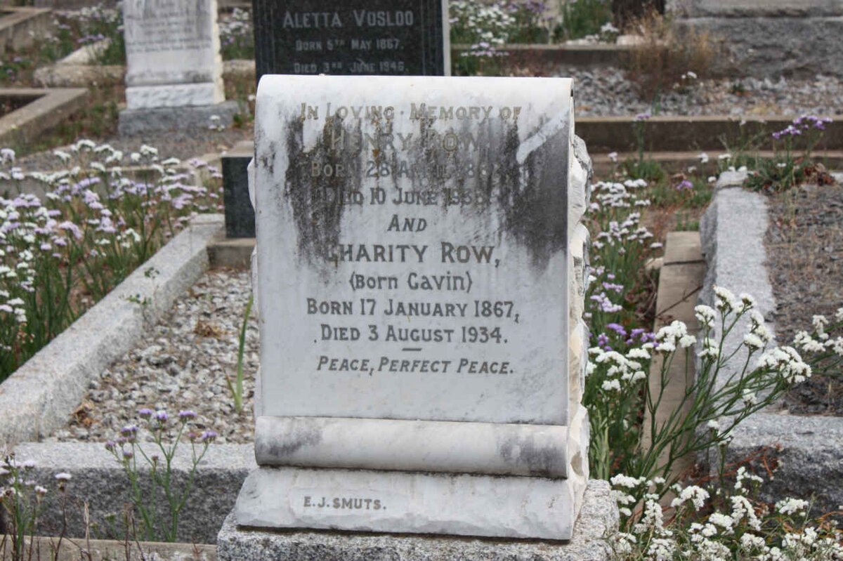 ROW Henry 18??-19?? &amp; Charity GAVIN 1867-1934