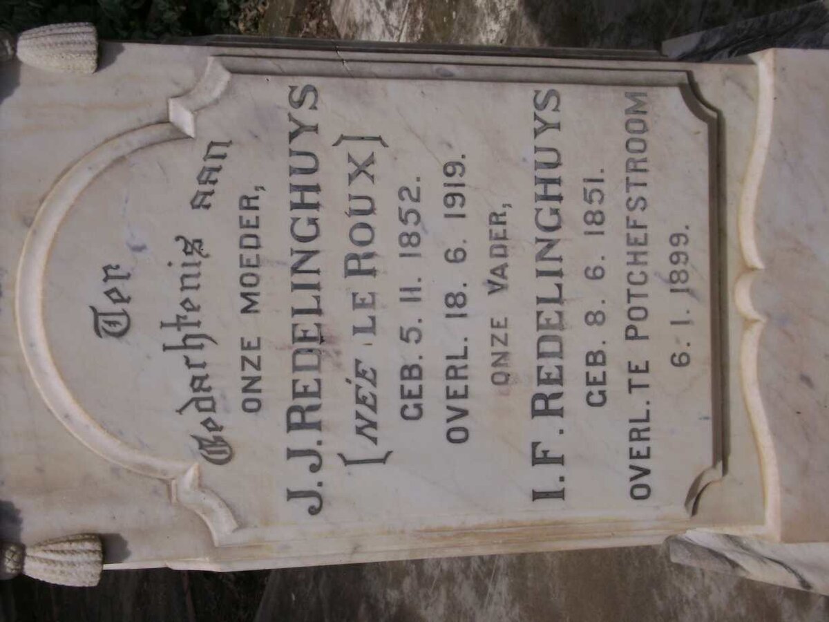 REDELINGHUYS I.F. 1851-1899 &amp; J.J. LE ROUX 1852-1919