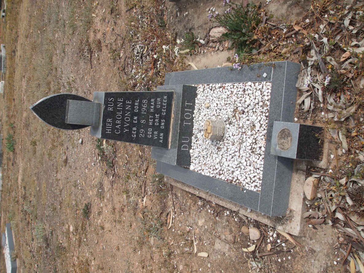 TOIT Caroline Yvonne, du 1968-1968