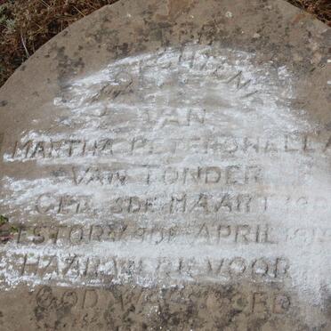 TONDER Martha Petronella, van 1908-191?