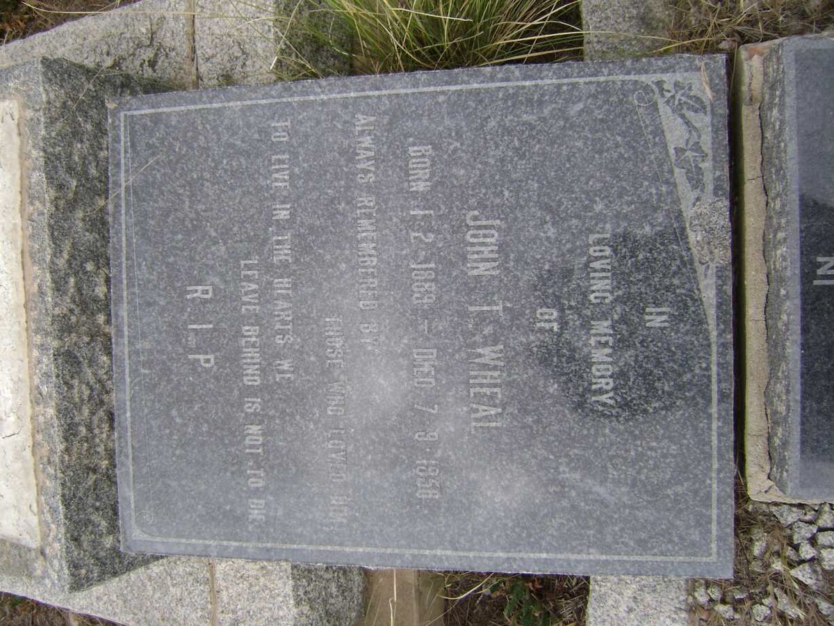 WHEAL John T. 1889-1956