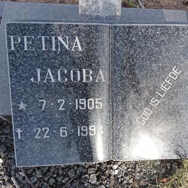 ? Petina Jacoba 1905-1994