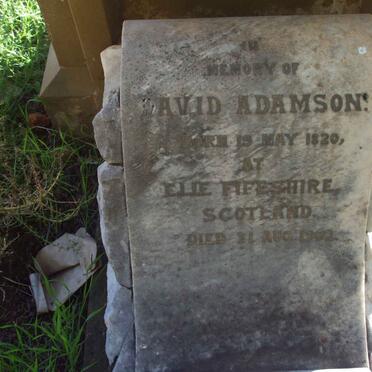ADAMSON David 1820-1902 &amp; Agnes INGLIS -?? 