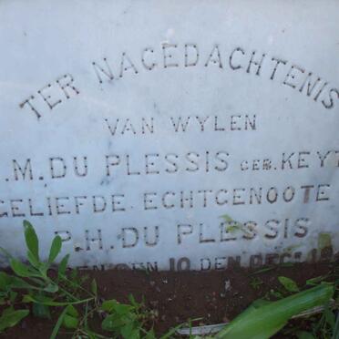 PLESSIS J.M., du nee KEYTER   -194?