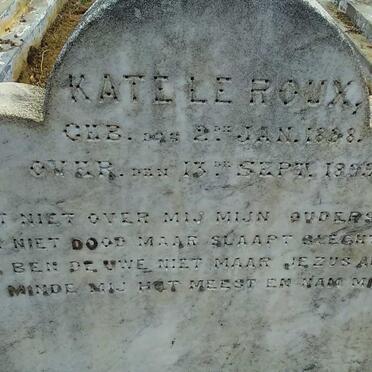 ROUX Kate, le 18?8-1899