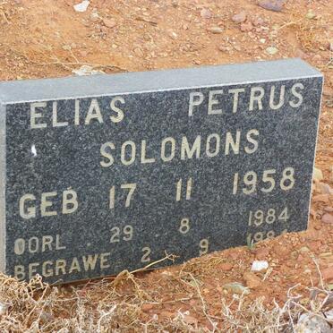 SOLOMONS Elias Petrus 1958-1984