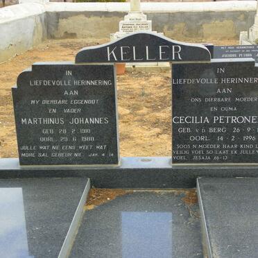 KELLER Marthinus Johannes 1910-1980 &amp; Cecilia Petronella V.D. BERG 1910-1996