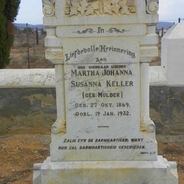 KELLER Martha Johanna Susanna nee MULDER 1869-1932