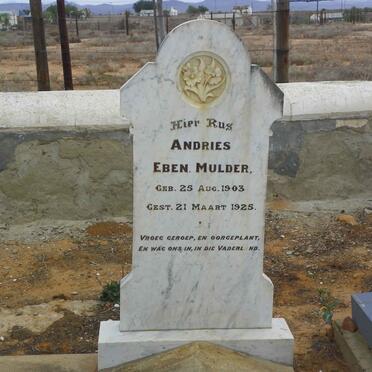 MULDER Andries Eben 1903-1925