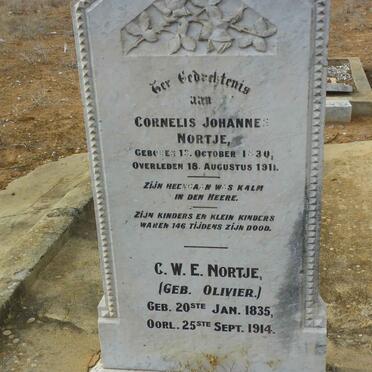 NORTJE Cornelis Johannes 1830-1911 &amp; C.W.E. OLIVIER 1835-1914