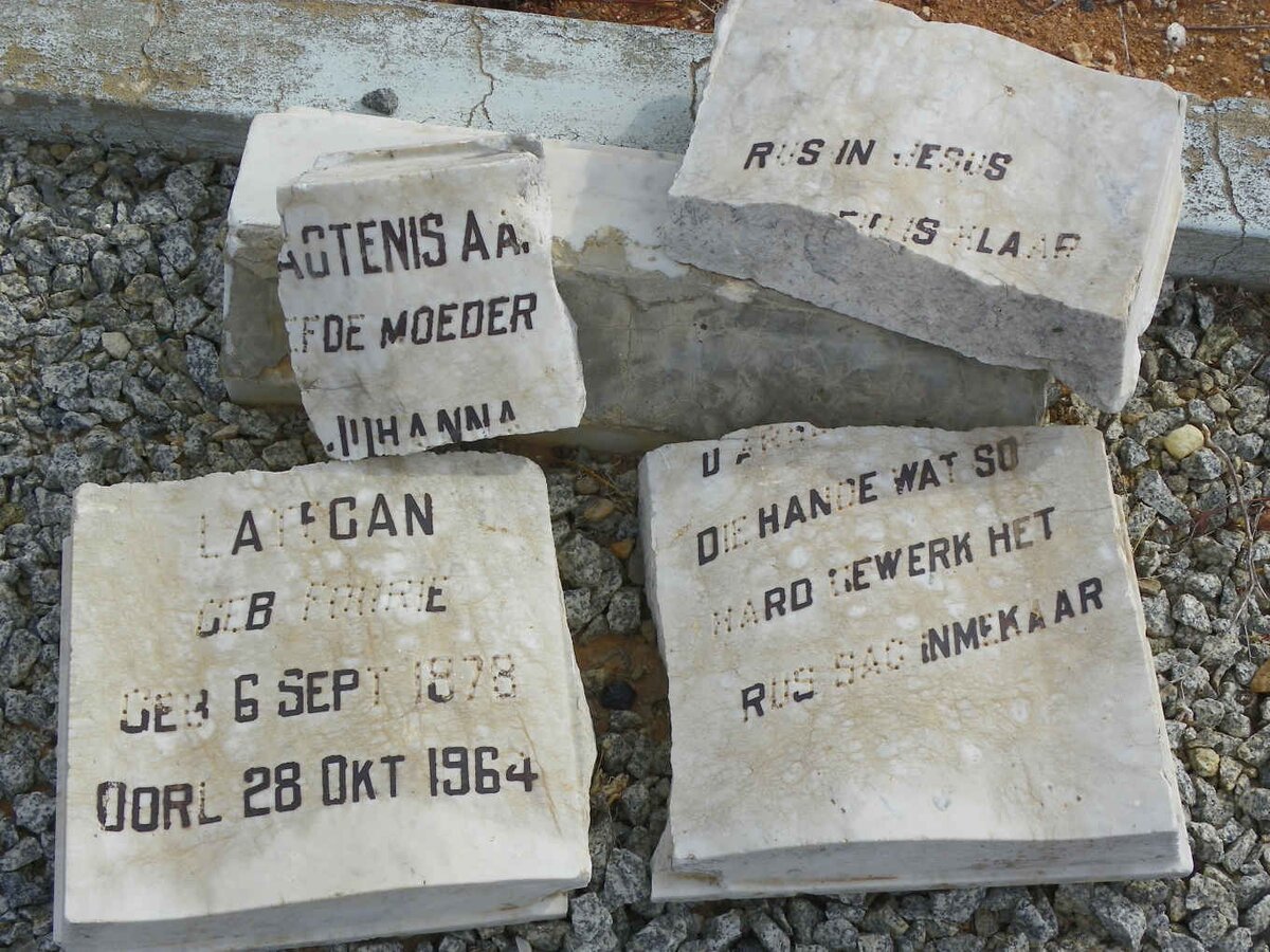 LATEGAN Johanna nee FOURIE 1878-1964