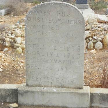 BREYTENBACH Wynand C.L. 1876-1963 &amp;  Christina W.S. WAGNER 1878-1943