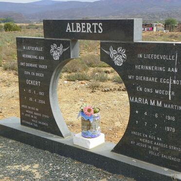 ALBERTS Ockert 1913-2004 &amp; Maria M.M. 1916-1979