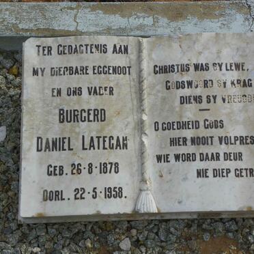 LATEGAN Burgerd Daniel 1878-1958