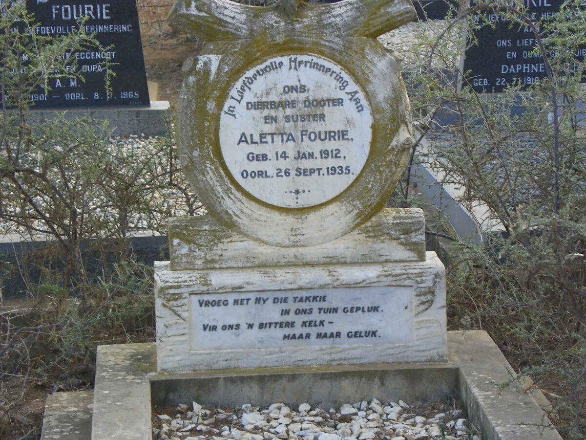 FOURIE Aletta 1912-1935