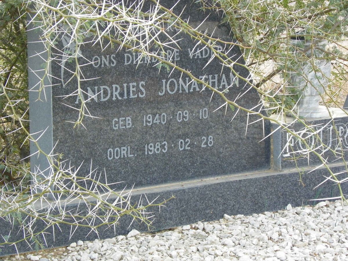 FOURIE Andries Jonathan 1940-1983 &amp; Juliana 1947-1983