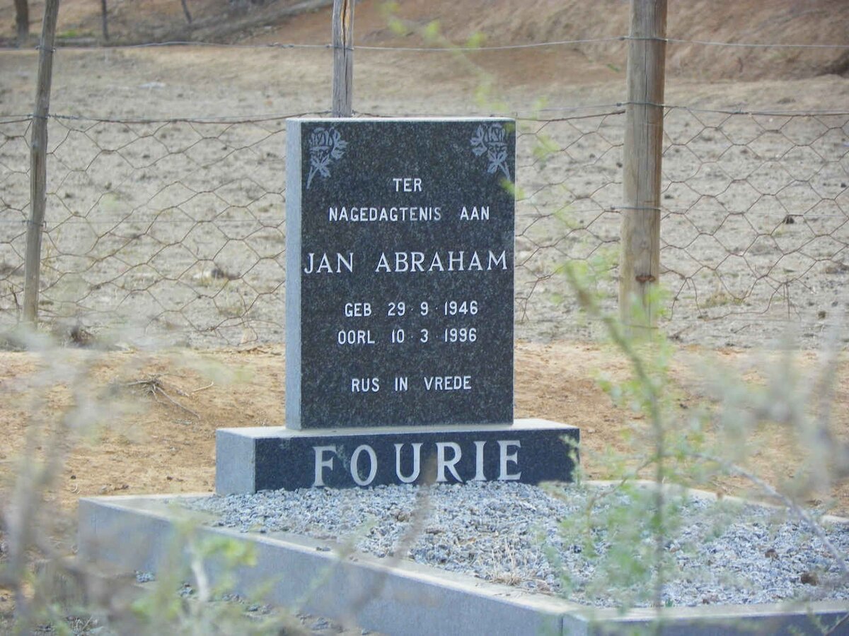 FOURIE Jan Abraham 1946-1996
