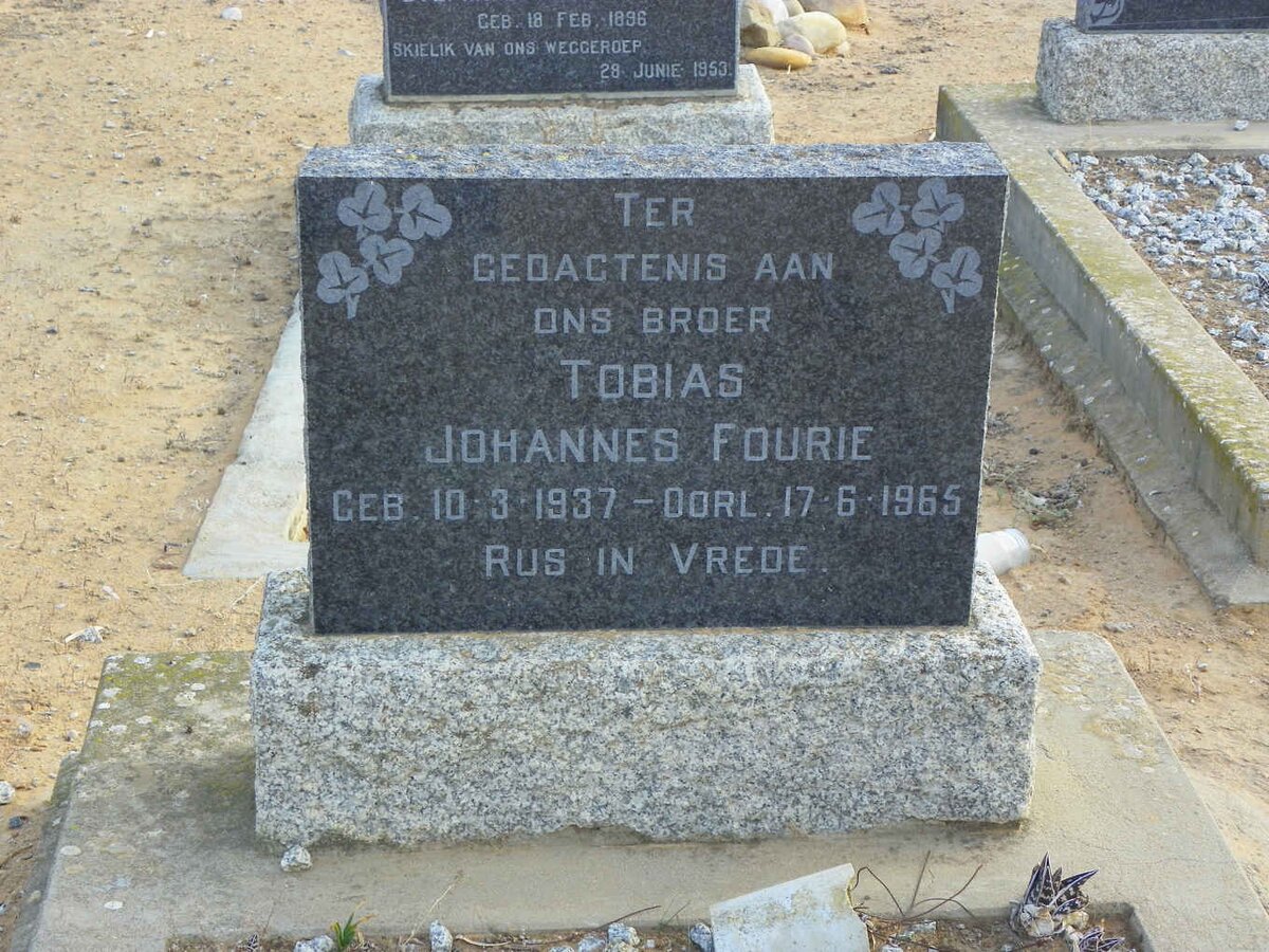 FOURIE Tobias Johannes 1937-1965