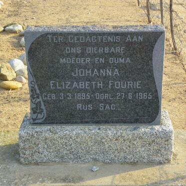 FOURIE Johanna Elizabeth 1895-1965