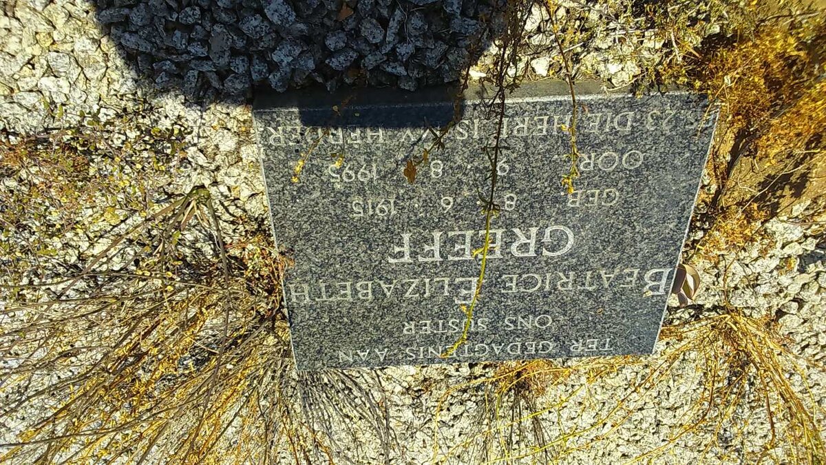 GREEFF Beatrice Elizabeth 1915-1995