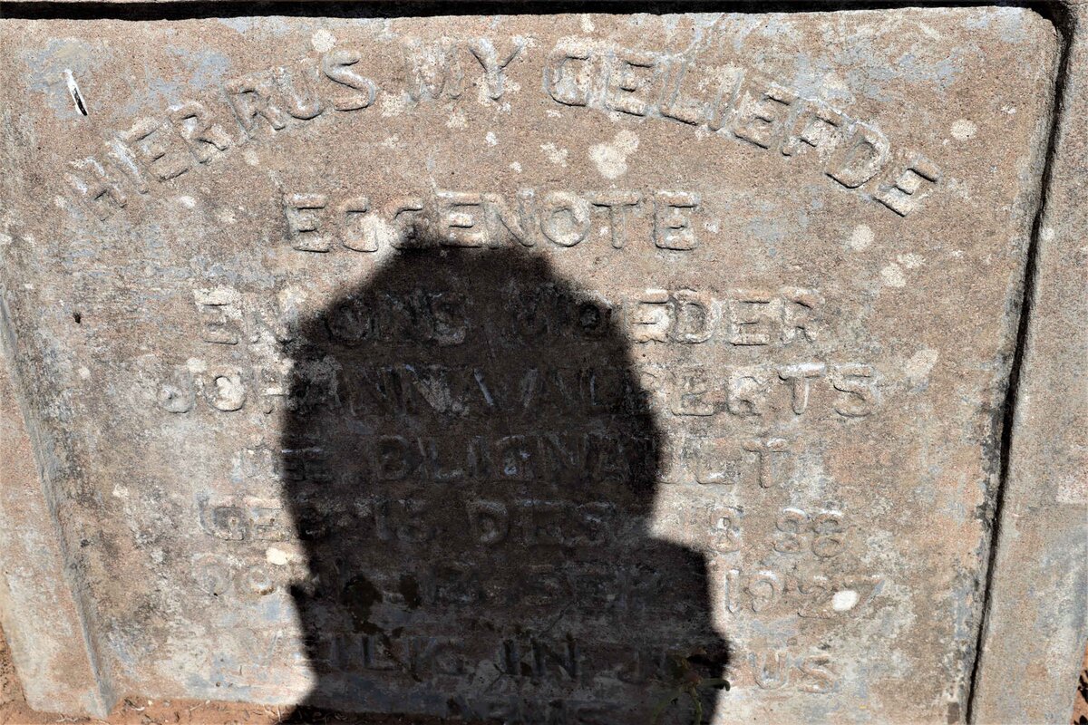 ALBERTS Johanna nee BLIGNAULT 18?8-1927