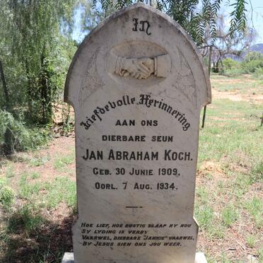 KOCH Jan Abraham 1909-1934