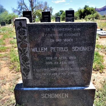 SCHONKEN Willem Petrus 1885-1956