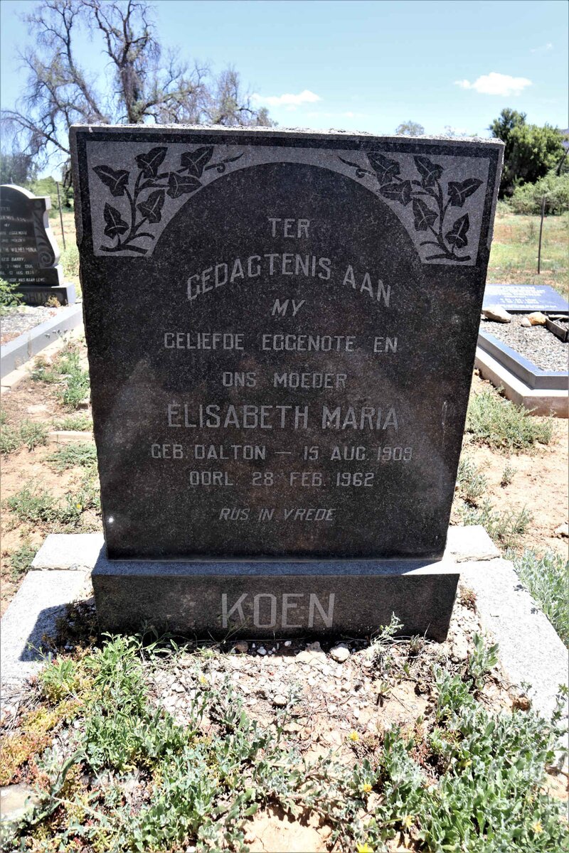 KOEN Elisabeth Maria nee DALTON 1909-1962