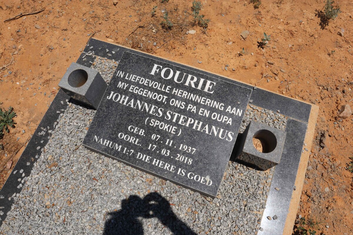 FOURIE Johannes Stephanus 1937-2018