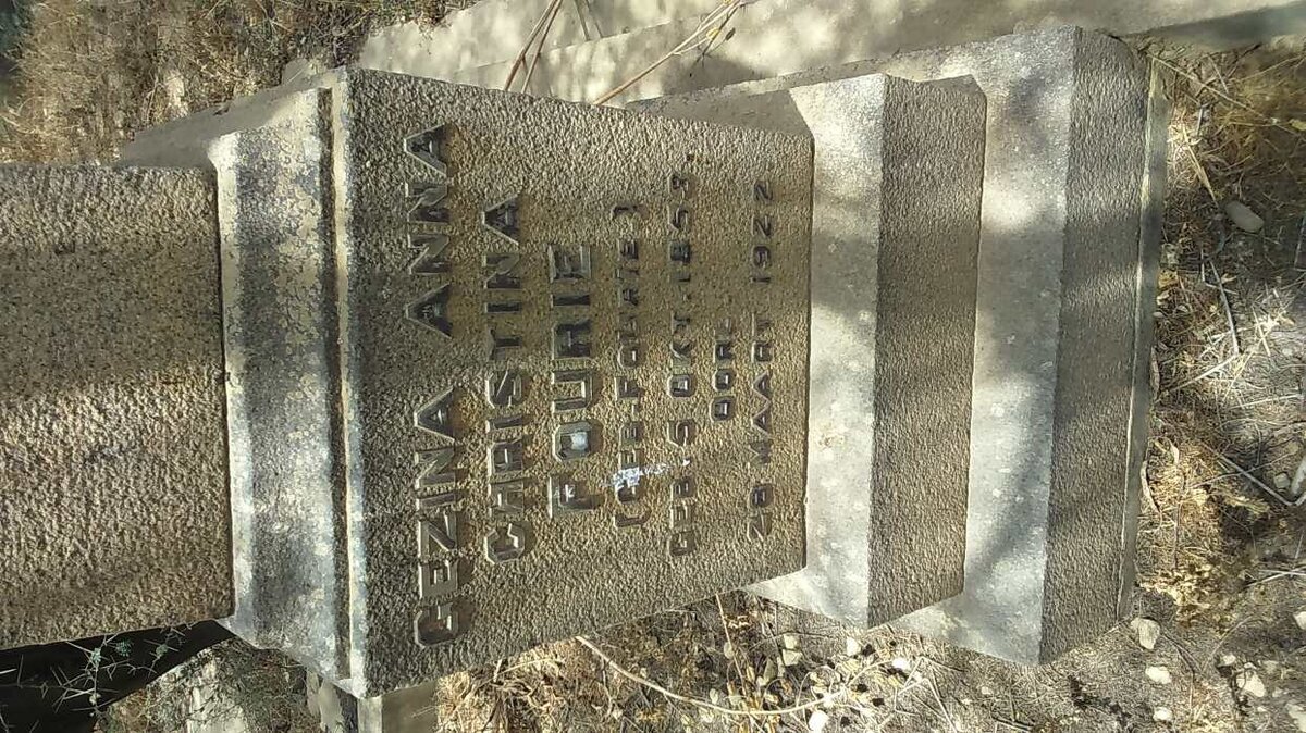 FOURIE Gezina Anna Christina nee FOURIE 1853-1922